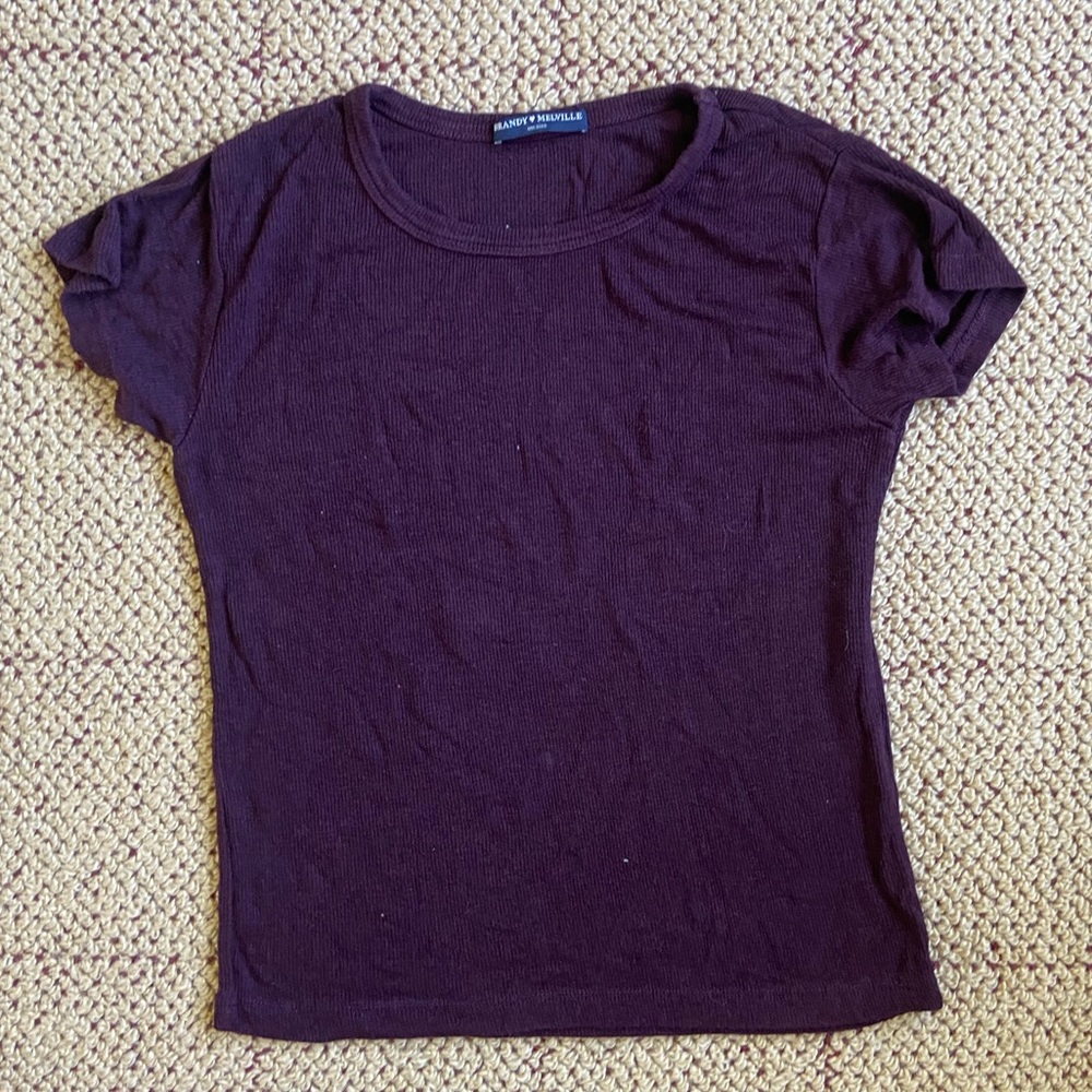 Dark Maroon Brandy Melville T-shirt